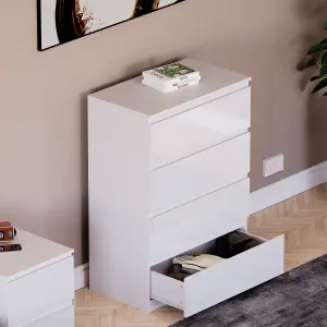 Vida Designs Glinton 4 Drawer Chest (100% FSC), White