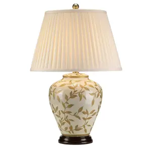 Luminosa Leaves 1 Light Table Lamp Brown, Gold, E27