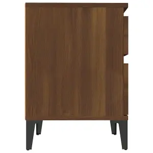 Berkfield Bedside Cabinets 2 pcs Brown Oak 40x35x50 cm