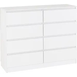 Braunstein 8 Drawer Chest Of Drawers White