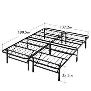 Buchman SmartBase Metal Bed Frame Black / Double (4'6)