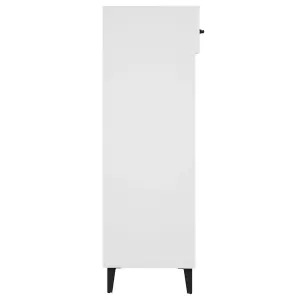 Shoe Cabinet High Gloss White 30x35x105 cm Engineered Wood