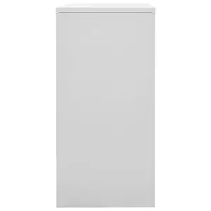 Berkfield Locker Cabinet Light Grey and Red 90x45x92.5 cm Steel