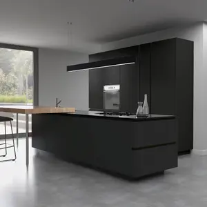 Ethos Matt black Tall Clad on larder panel (H)2400mm (W)640mm