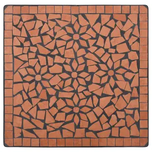 Berkfield Mosaic Bistro Table Terracotta 60 cm Ceramic