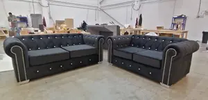 Olympia Chesterfield 3 Seater & 2 Seater - Black