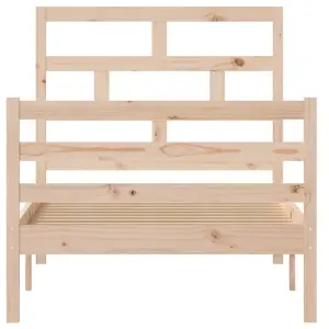 Berkfield Bed Frame Solid Wood Pine 90x200 cm