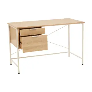 Interiors by Premier Bradbury Natural Oak Veneer Desk With Drawers