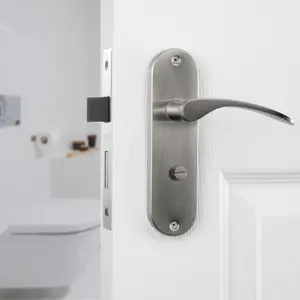 Sandleford Moreton Bathroom  Door Handle Lever Set - Brushed Nickel