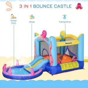 Bouncy Castle Slide Water Pool Trampoline, Blower 3.6 x 1.75 x 1.8m