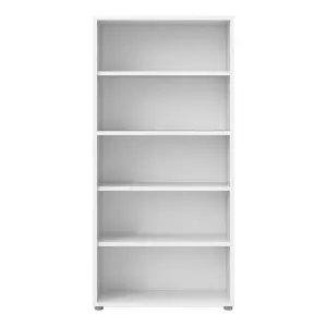 Prima Bookcase 4 Shelves in White