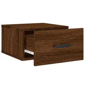 Berkfield Wall-mounted Bedside Cabinets 2 pcs Brown Oak 35x35x20 cm