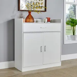 Home Source Novara White 2 Door Shoe Storage Cabinet