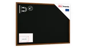 ALLboards Black magnetic chalkboard 180x120 cm wooden frame