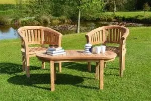 Banana Teak Garden Chair Set