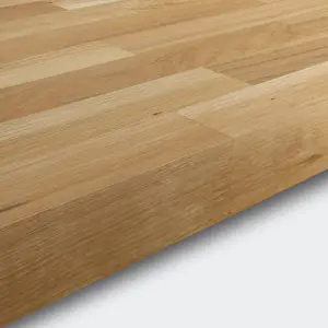 GoodHome 40mm Hinita Matt Natural Wood effect Solid oak Square edge Kitchen Worktop, (L)3000mm