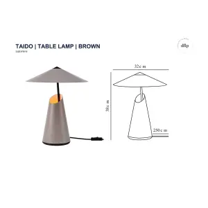 Nordlux Taido Indoor Table Lamp Light in Brown (Height) 38cm