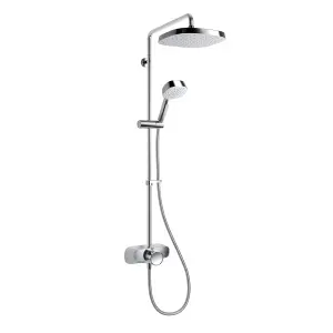 Mira Form dual outlet Gloss Chrome effect Rear fed Thermostatic Mixer Shower