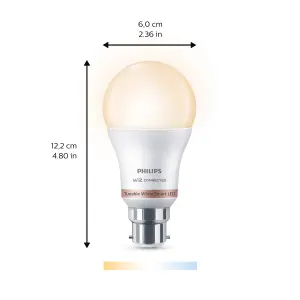 Philips WiZ B22 60W LED Cool white & warm white A60 Non-dimmable Frosted Light bulb