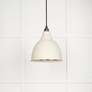 White Gloss Brindley Pendant in Teasel