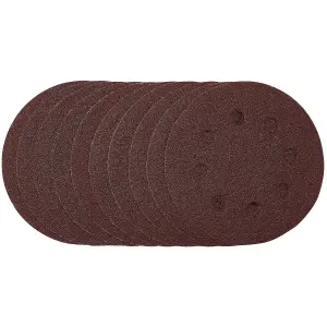 Draper  Sanding Discs, 115mm, 80 Grit, Hook & Loop (Pack of 10) 53499