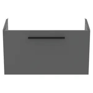 Ideal Standard i.life S Compact Matt Quartz Grey Wall-mounted Bathroom Vanity unit (H) 440mm (W) 800mm