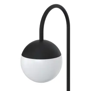 GoodHome Jarrow Black Mains-powered 1 lamp Outdoor Post light (H)700mm