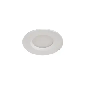 GoodHome Etana White Non-adjustable LED Neutral white Downlight 4.7W IP65