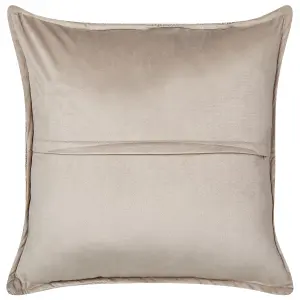 Set of 2 Cushions SENECIA 45 x 45 cm Solid Beige