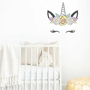 Pretty Unicorn Head Wall Sticker