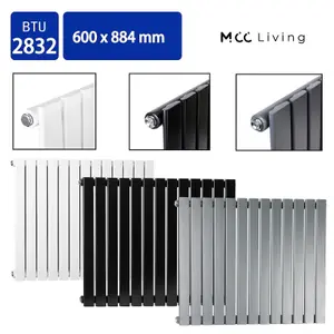 Designer Flat panel Single Radiator 600x884 Anthracite by MCC