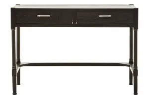 Interiors by Premier Heritage Two Drawer Black Finish Desk