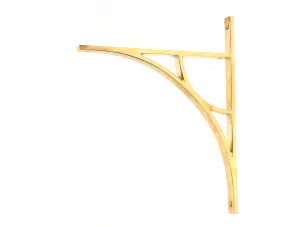 Polished Brass Tyne Shelf Bracket (314mm x 250mm)