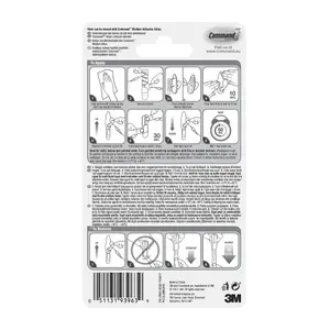 3M Command Forever classic Nickel effect Metal Medium Hook (H)83mm (W)96mm