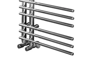 Right Radiators 1250x500 mm Round Designer Ladder Rads Heated Towel Rail Radiator Chrome