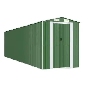 Berkfield Garden Shed Green 192x855x223 cm Galvanised Steel