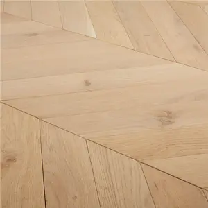 GoodHome Eslov Natural Matt Oak Solid wood Flooring Sample