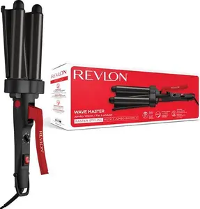 Revlon Wave Master Jumbo Waver (Three-Prong Jumbo Barrels, Tourmaline Ceramic Coating, 30 Heat Settings Up To 190°C) RVIR3056UKE