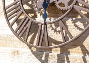 Large Wall Hanging Cog Design Clock