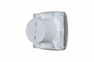 Grey Bathroom Extractor Fan 100mm with Non-Return Valve