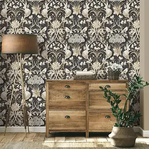 Dimensions Woodland Wallpaper Charcoal Fine Decor FD42948