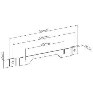 Soundbar Mount Fixed Wall Bracket for Sonos Ray Speaker