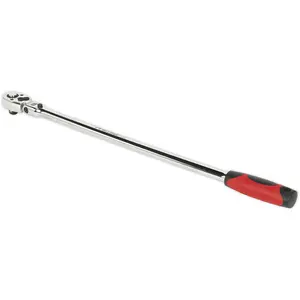 600mm Extra-Long Flexi-Head Ratchet Wrench with 72-Tooth Pear Head - 1/2" Drive