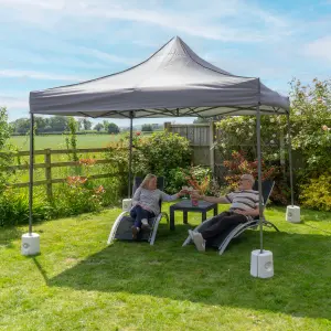 Pop Up 3x3 Gazebo Without Sides Dark Grey