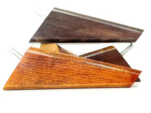 SET OF 4 REPLACEMENT FURNITURE SQUARE FEET ANTIQUE MAHOGANY STAIN TAPERED WOODEN LEGS 150mm HIGH M8