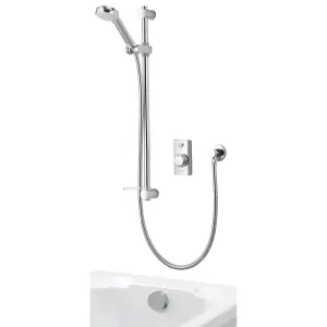 Aqualisa Visage Smart Concealed valve HP/Combi Digital Shower with overflow bath filler & Adjustable head