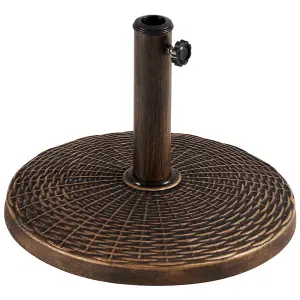 Yaheetech Bronze 10kg Heavy Duty Patio Market Umbrella Base