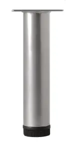 Rothley Painted Silver effect Furniture leg (H)200mm (Dia)32mm