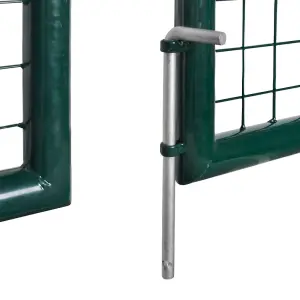 Berkfield Fence Gate Steel 306x175 cm Green