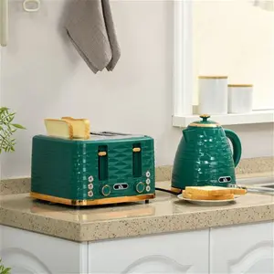 Kettle And Toaster Set HOMCOM Finish: Green